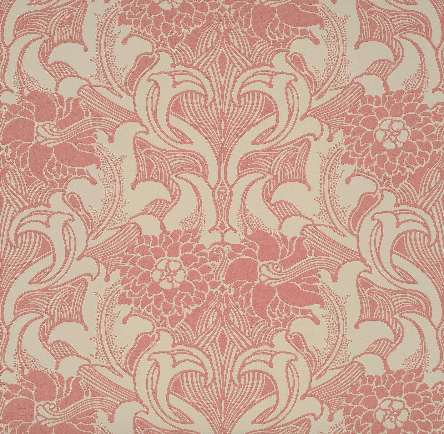 Dahlia Scroll - Carmine