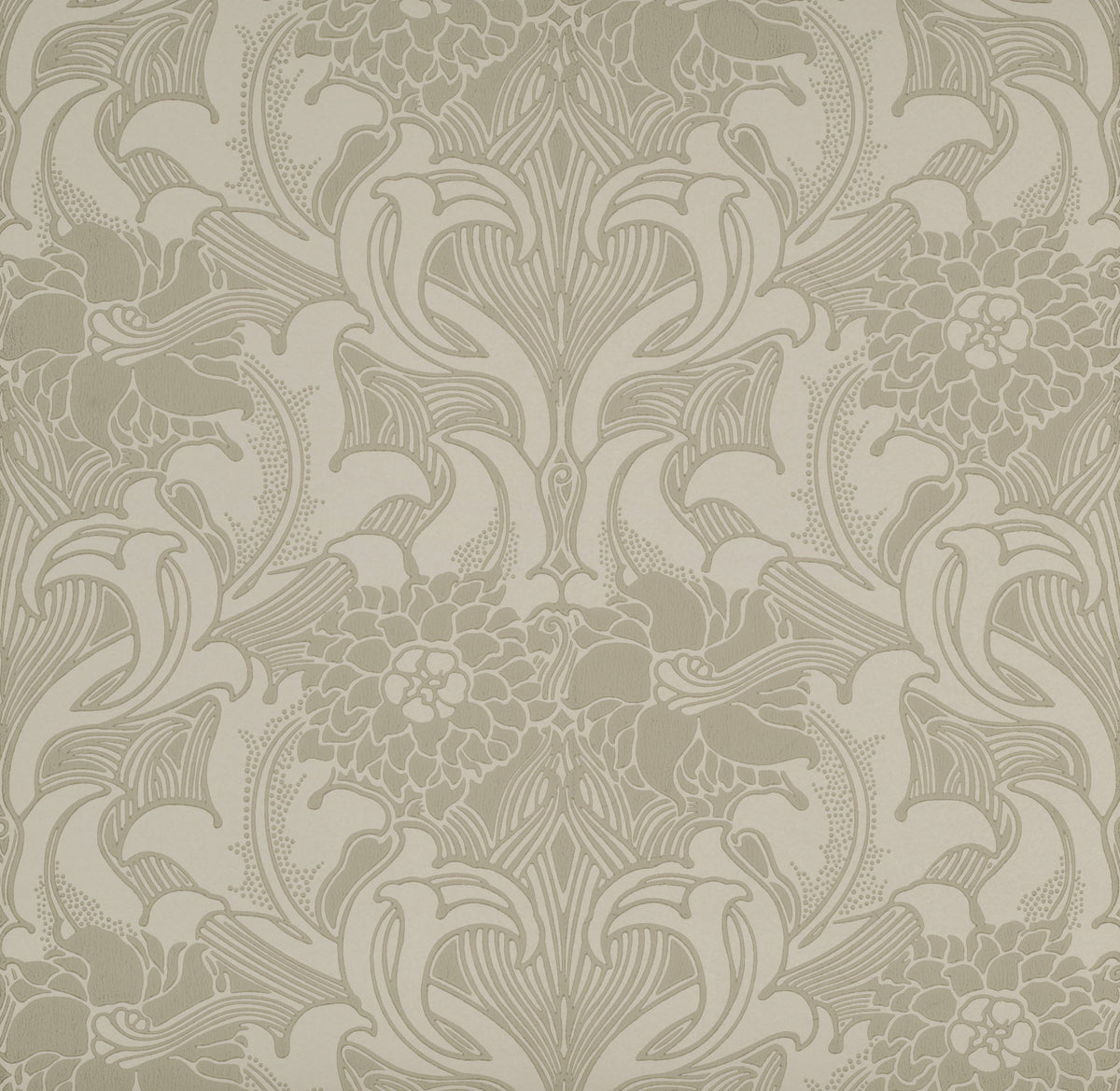 Dahlia Scroll - French Grey