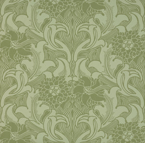 Dahlia Scroll - Pea Green