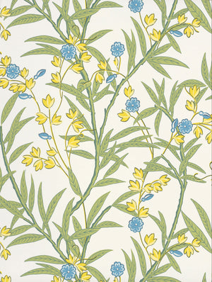 Bamboo Floral - Blue Verditer