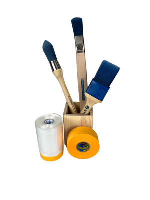 Lackierpinsel-Set inkl. Abdeckmaterial - Perfekt für Lackierarbeiten
